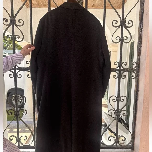 Loro Piana Men’s 100% Cashmere Charcoal Grey Overcoat Made In Italy